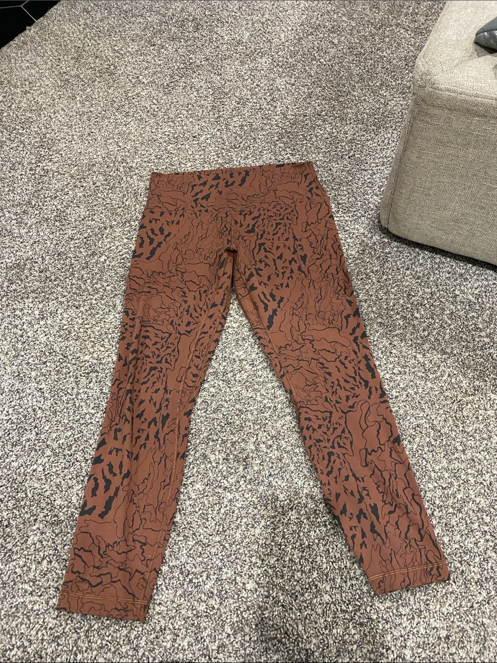lululemon athletica Rust Brown Printed High-Rise Leggings